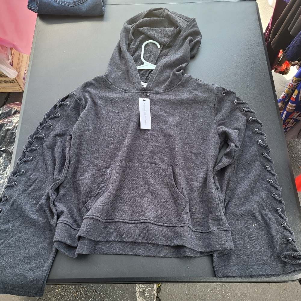 NWT Cupcakes and Cashmere Faded Black Sweater Women's Size Medium